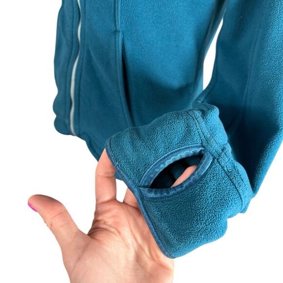 Nike Teal Blue Womens Therma Fleece Zip Up Jacket - Picture 5 of 7